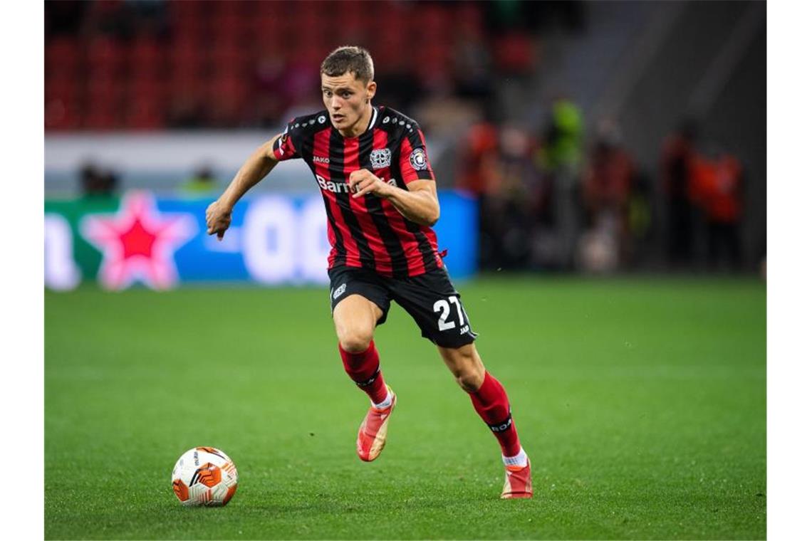 Spielt sich immer mehr in den Fokus: Leverkusen-Youngster Florian Wirtz. Foto: Marius Becker/dpa