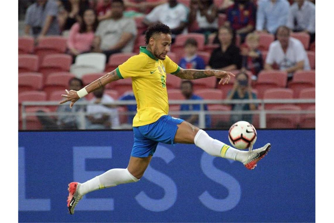 Spielte zum 100. Mal für die brasilianische Nationalmannschaft: Neymar. Foto: Then Chih Wey/XinHua/dpa