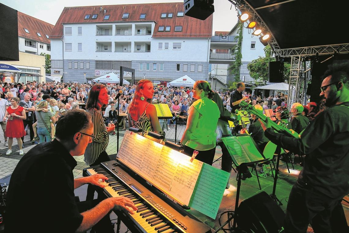 Der Erfinder, der Star und der Neue Spielte zur Party des Städtischen Blasorchesters am Freitagabend im Biegel: One-Night-Band.