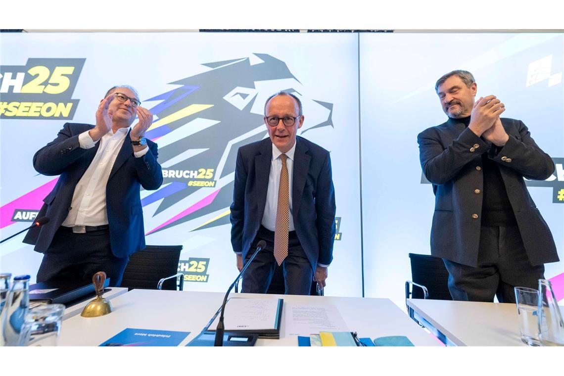 Ein Herz und eine Seele - Union zelebriert Wahlkampfauftakt