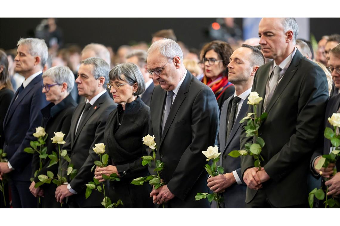 Spitzenpolitiker der Schweiz gedachten der Opfer von Crans-Montana.
