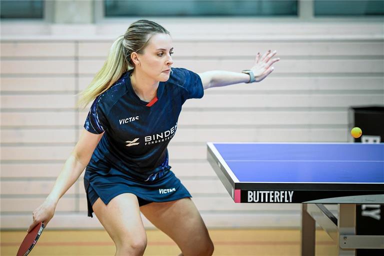 Spitzenspielerin Teodora Ciulica hat mit 21:11 die beste Einzelbilanz der TTV-Frauen in dieser Saison hingelegt. Foto: Alexander Becher