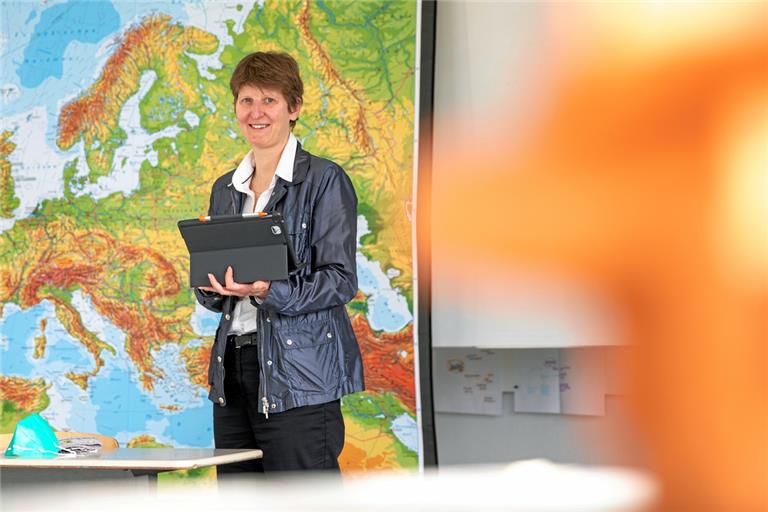 Sportlehrerin zu werden, war für Jutta Ernst eine Selbstverständlichkeit. Sie hat aber noch drei weitere Fächer, dazu gehört Geografie.Foto: A. Becher