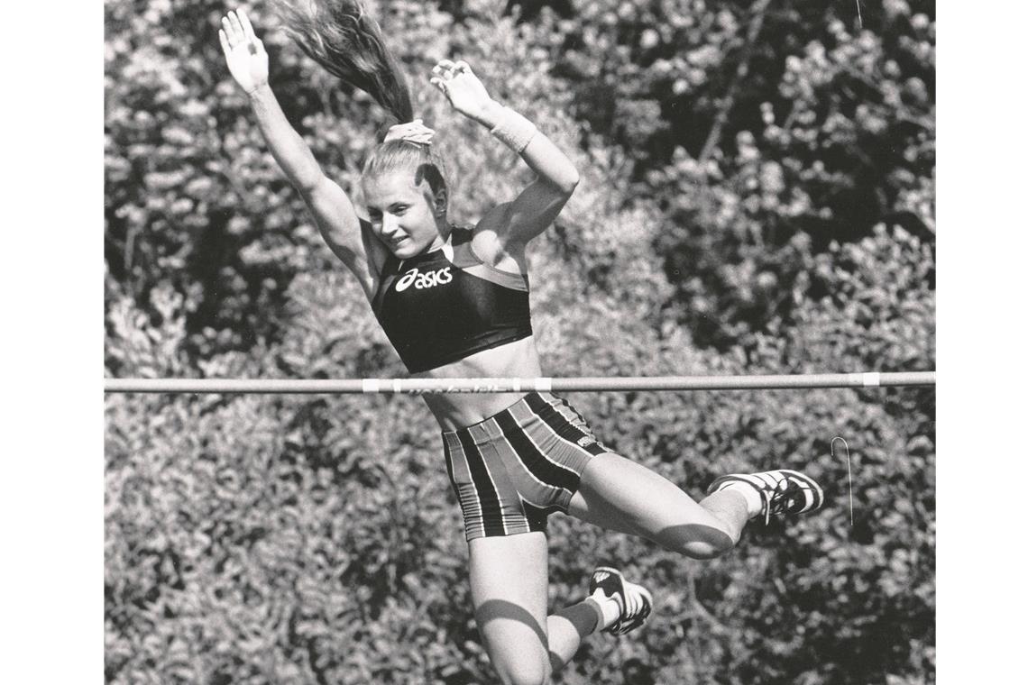 Viel Weltklasse und ein Europarekord Sprang beim Weissacher Meeting vor 21 Jahren Europarekord: Angela Balakhonova. Foto: J. Fiedler