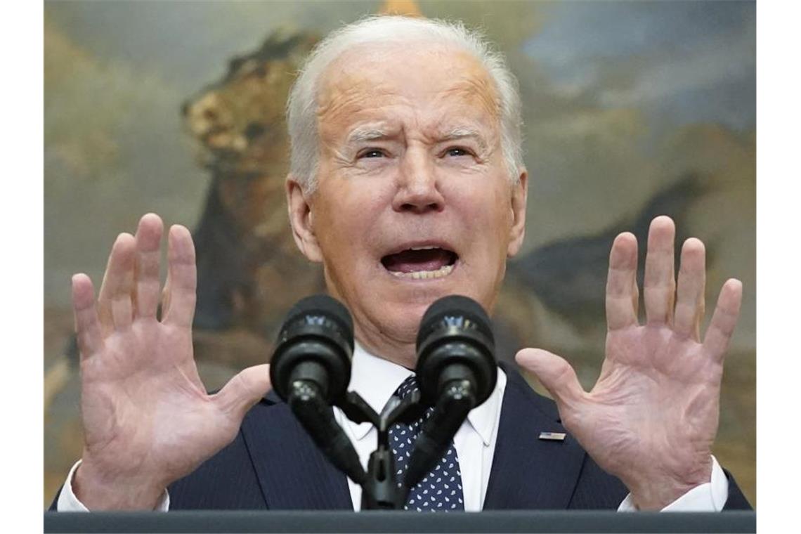 Biden ist „überzeugt“: Russland will Ukraine bald angreifen Spricht von einem russischen Einmarsch in der Ukraine schon in der kommenden Woche: US-Präsident Biden. Foto: Alex Brandon/AP/dpa