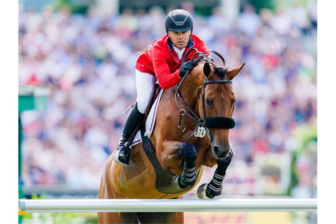 Springreiter Deußer verpasst Sieg beim CHIO-Höhepunkt knapp Springreiter Kent Farrington auf seinem Pferd Gazelle. Foto: Uwe Anspach