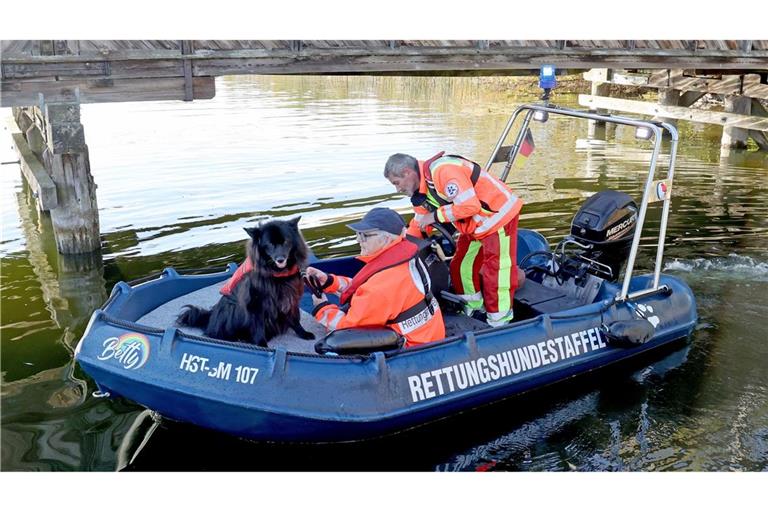 Spürhunde haben laut Polizei auf dem Inselsee am Stadtrand von Güstrow angeschlagen. Am Dienstagmorgen sollen Taucher in dem Bereich zum Einsatz kommen.