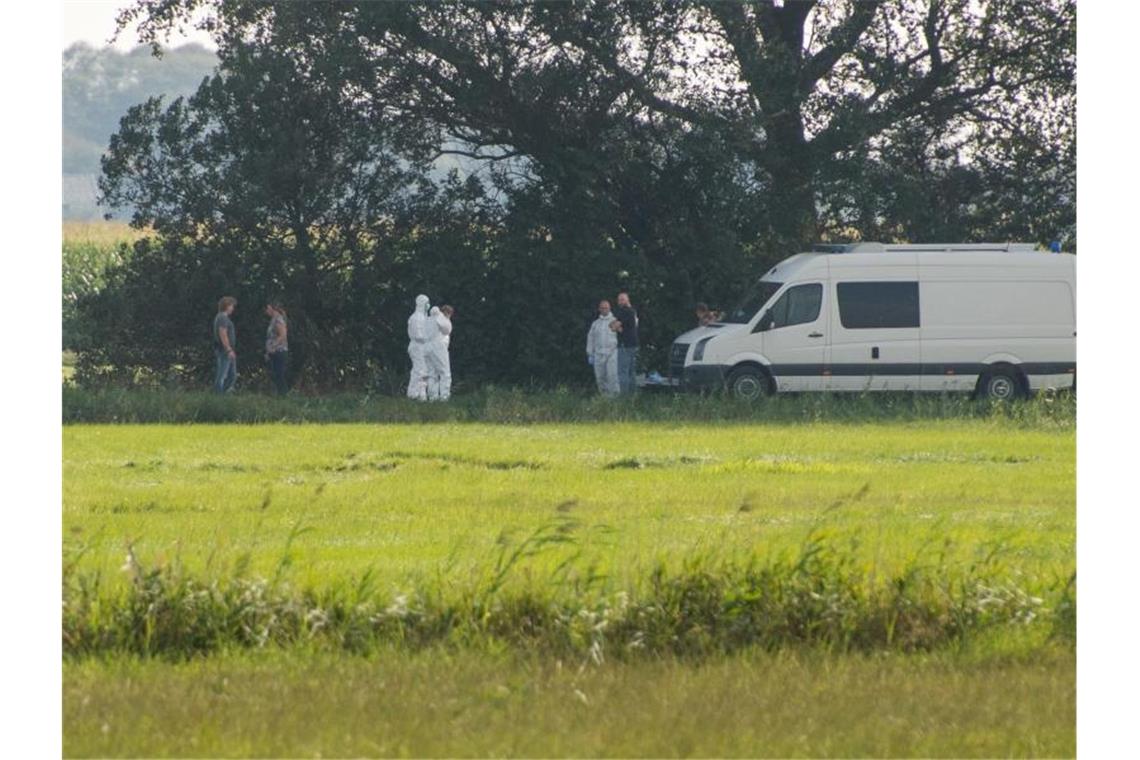 Spurensuche im Zusammenhang mit der vermissten 23-jährigen Nathalie in Nordfriesland. Foto: Benjamin Nolte