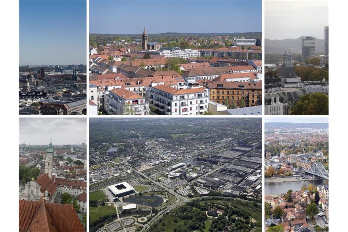 Potsdam, Bonn oder Dresden punkten in Corona-Zeiten Stadtansichten von Berlin, Potsdam, Bonn, München, Wolfsburg und Dresden. In manchen Städten lebt es sich in Pandemie-Zeiten leichter. Foto: -/dpa-Zentralbild/dpa