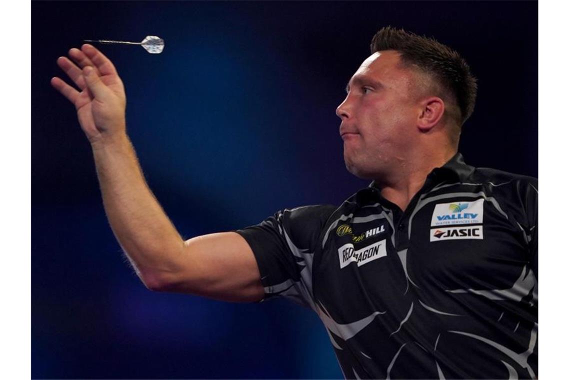 Muskelmann Price bei Darts-WM nach großen Ansagen raus Stänkert nach seinem WM-Aus:: Gerwyn Price. Foto: Tess Derry/PA Wire/dpa
