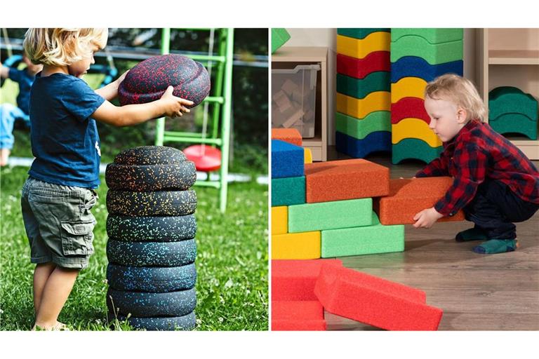 Stapelstein (links) oder MeinKreativStein (rechts) – ob es deshalb unter Kindern schon Streit gab?