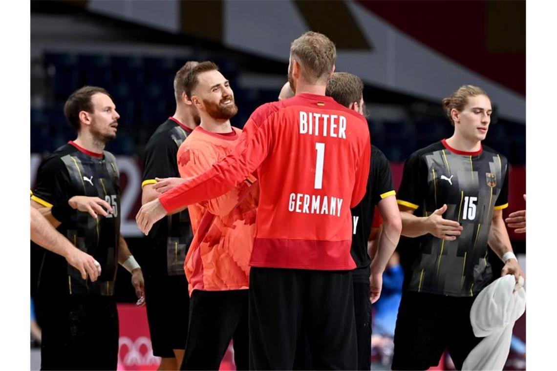 Starkes deutsches Keeper-Duo: Andreas Wolff (l) und Johannes Bitter. Foto: Swen Pförtner/dpa