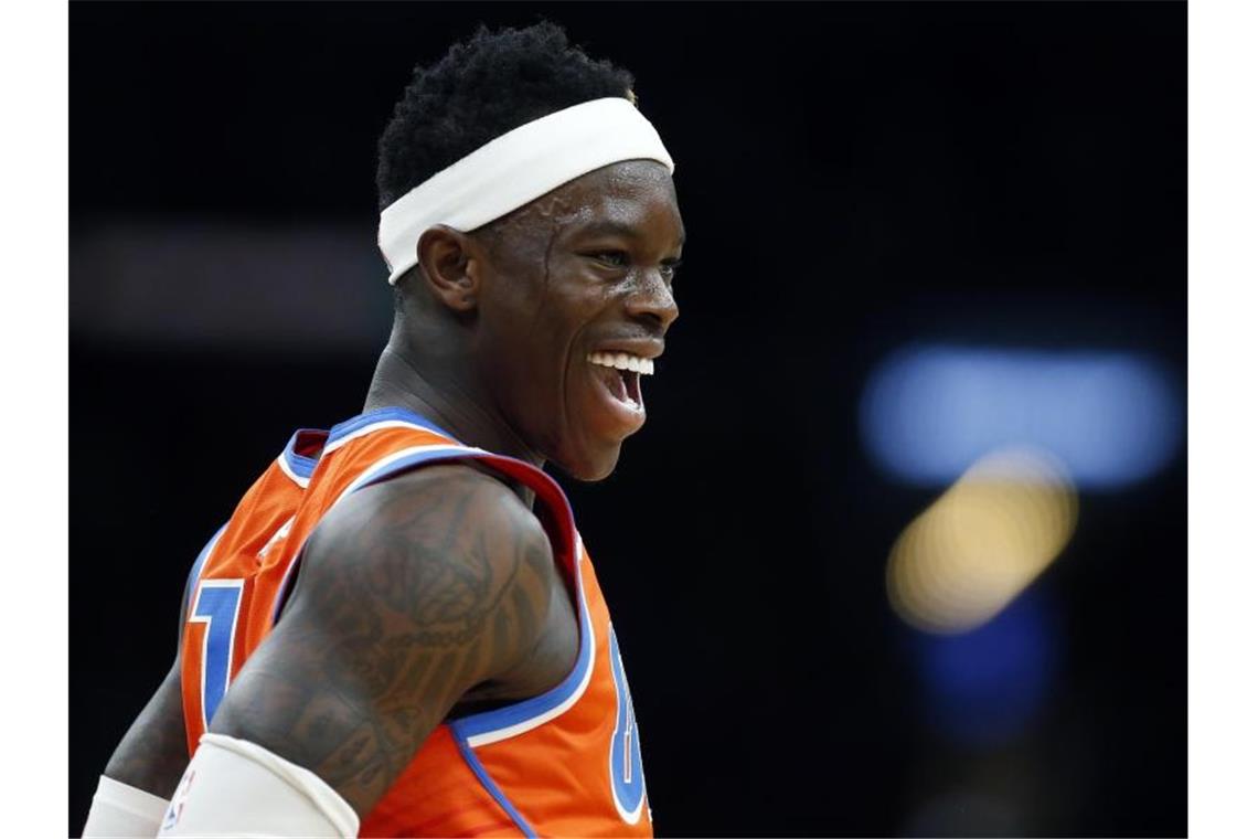 Startete mit einem Sieg nach der Corona-Pause in die NBA: Dennis Schröder. Foto: Michael Dwyer/AP/dpa