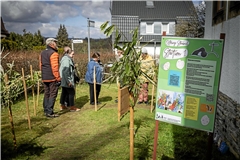 Station eins befindet sich direkt neben der Kirche und zeigt den Einzug Jesu in Jerusalem. Foto: Alexander Becher
