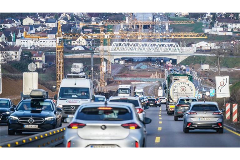 Stau bei Pforzheim – das typische Bild auf der A8 (Archivbild).