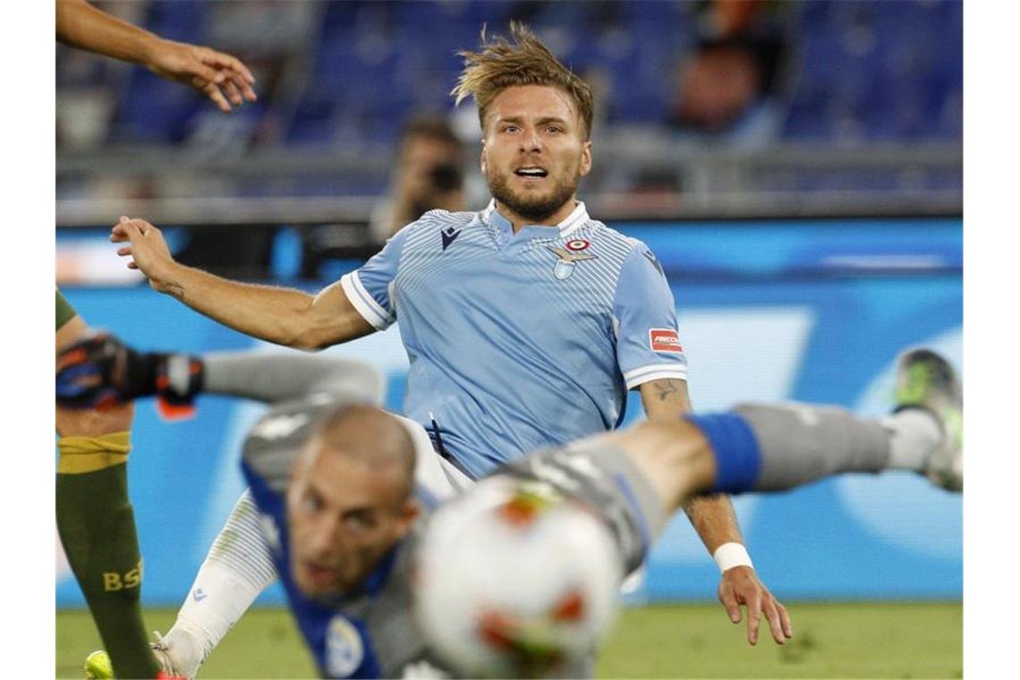 Steht als bester Torjäger in Europa fest und damit als Gewinner des „Goldenen Schuhs“: Ciro Immobile. Foto: Riccardo De Luca/AP/dpa