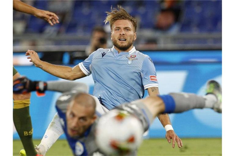 Steht als bester Torjäger in Europa fest und damit als Gewinner des „Goldenen Schuhs“: Ciro Immobile. Foto: Riccardo De Luca/AP/dpa