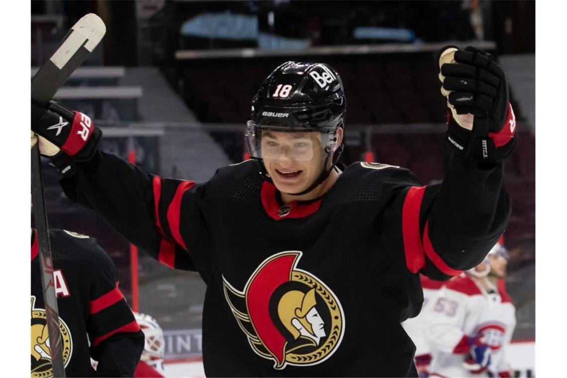 Stützles Verantwortung: Mit 19 die Säule eines NHL-Teams Steht bei den Ottawa Senators schon früh in der Verantwortung: Tim Stützle. Foto: Daniel Lea/CSM via ZUMA Wire/dpa