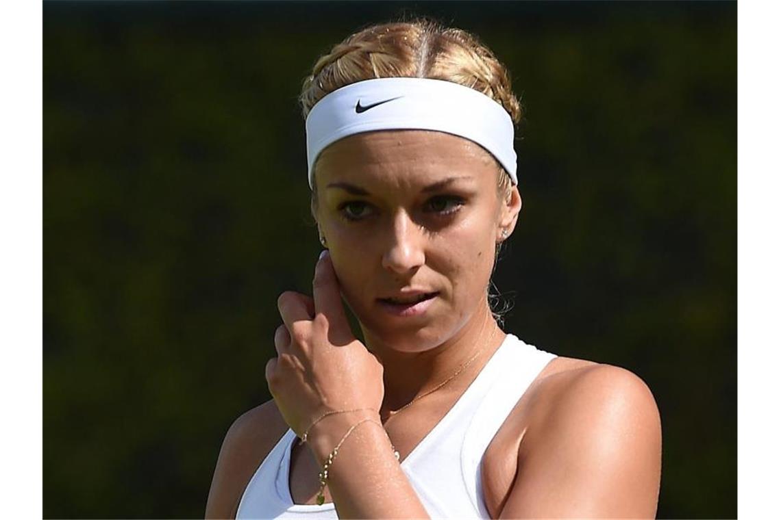 Achtungserfolg für Lisicki: Sieg über Venus Williams Steht bei der Veranstaltung World Team Tennis in den USA erstmals seit fast einem Jahr wieder auf dem Platz: Sabine Lisicki. Foto: Andy Rain/EPA/dpa