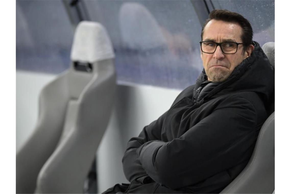 Steht bei Hertha BSC unter Druck: Manager Michael Preetz. Foto: Soeren Stache/dpa-Zentralbild/dpa