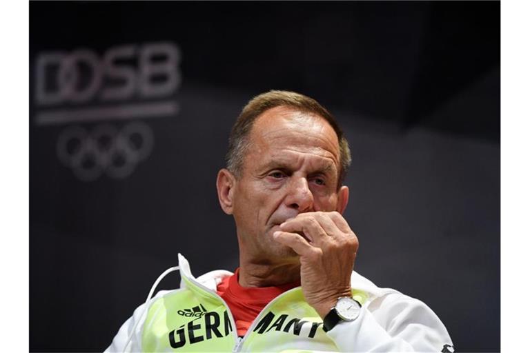 Steht beim DOSB in der Kritik: Alfons Hörmann. Foto: Ina Fassbender/AFP Pool/dpa