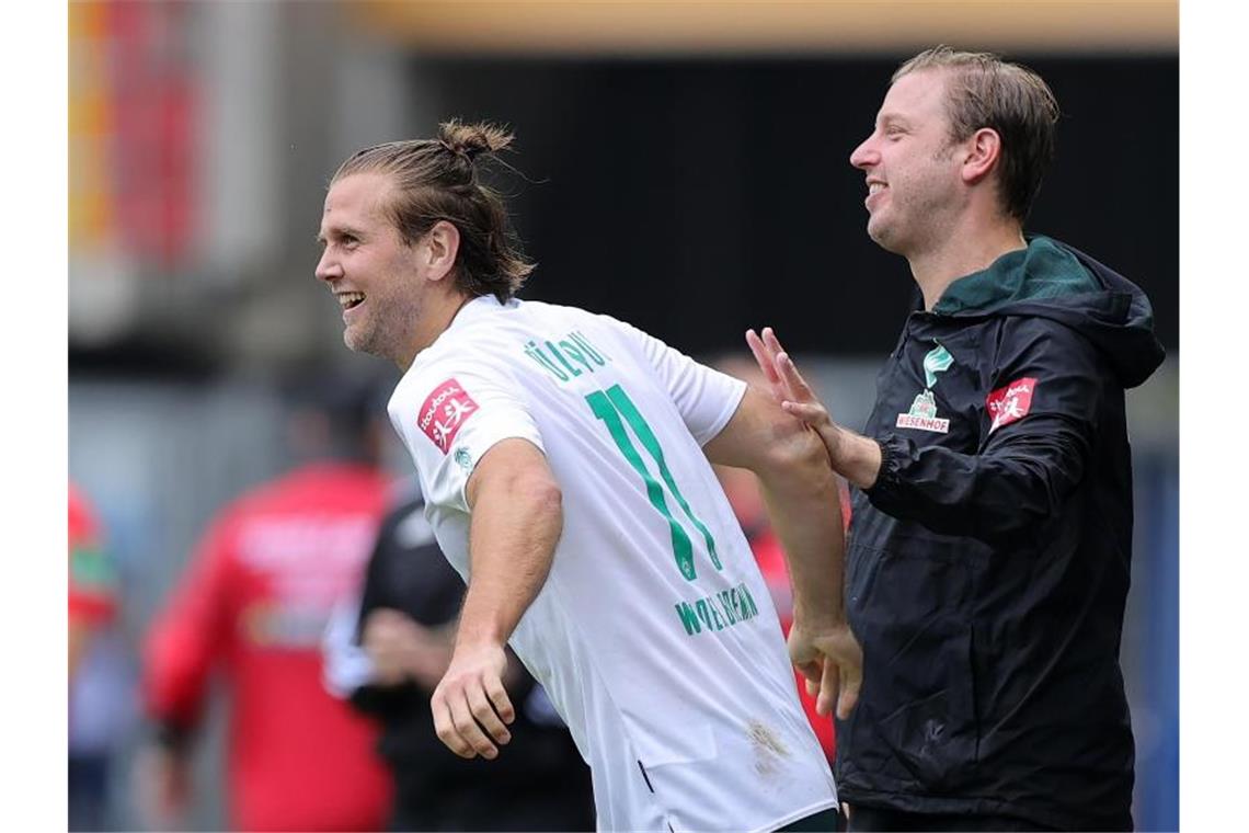 Steht gegen Köln in der Bremer Startformation: Niclas Füllkrug. Foto: Friedemann Vogel/EPA/Pool/dpa