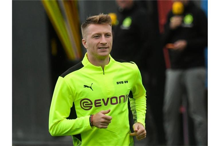 Steht gegen Sporting Lissabon in den BVB-Startelf: Kapitän Marco Reus. Foto: Bernd Thissen/dpa