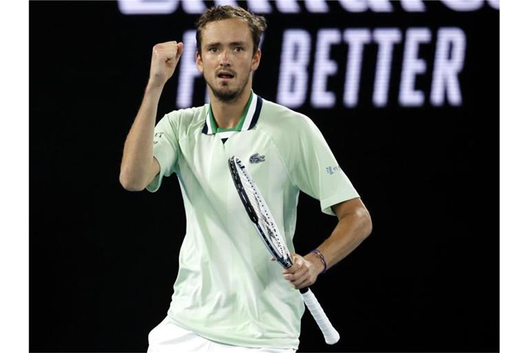 Steht im Finale der Australian Open: Daniil Medwedew. Foto: Hamish Blair/AP/dpa