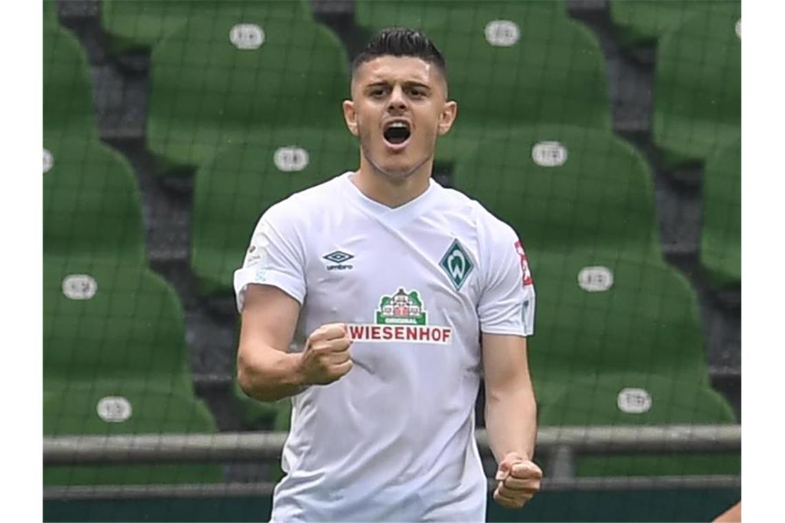 Werder Bremen mit Rashica und Toprak gegen 1. FC Köln Steht in der Startelf der Bremer gegen den 1. FC Köln: Werders Milot Rashica. Foto: Carmen Jaspersen/dpa