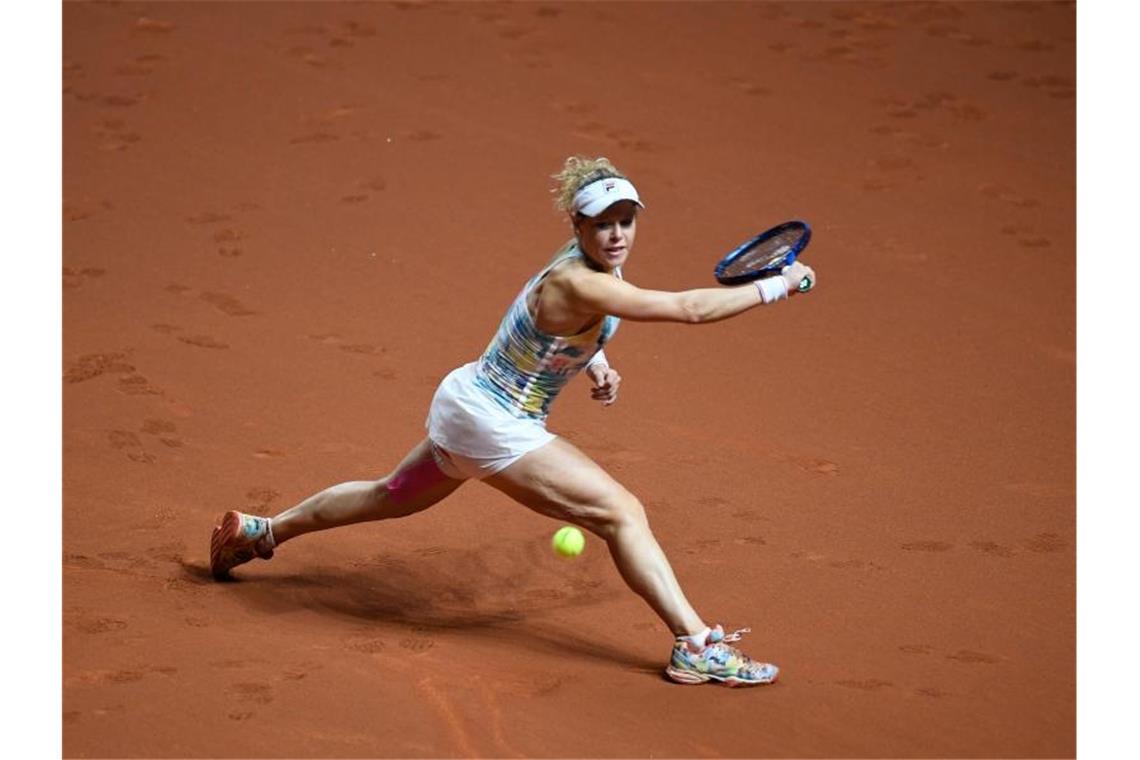 Steht in Stuttgart in der zweiten Runde: Laura Siegemund. Foto: Thomas Kienzle/AFP/Pool/dpa