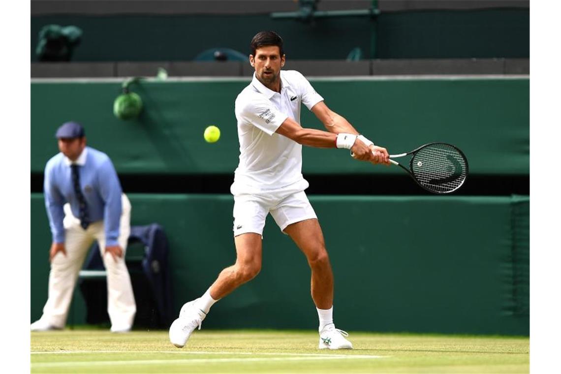 Steht in Wimbledon im Achtelfinale: Novak Djokovic. Foto: Victoria Jones/PA Wire