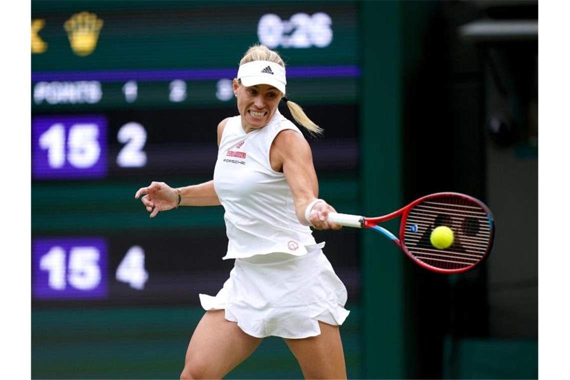 Kerber erreicht zum vierten Mal Halbfinale in Wimbledon Steht in Wimbledon im Halbfinale: Angelique Kerber. Foto: John Walton/PA Wire/dpa