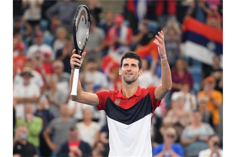 Steht mit Serbien im Finale beim ATP Cup: Novak Djokovic. Foto: Dan Himbrechts/AAP/dpa