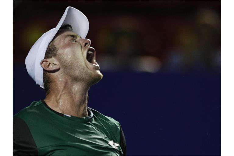 Steht nach dem Sieg über den Briten Cameron Norrie in Acapulco im Halbfinale: Dominik Koepfer. Foto: Rebecca Blackwell/AP/dpa