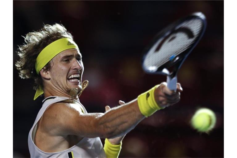 Steht nach dem Sieg über Dominik Koepfer im Finale von Acapulco: Alexander Zverev in Aktion. Foto: Rebecca Blackwell/AP/dpa