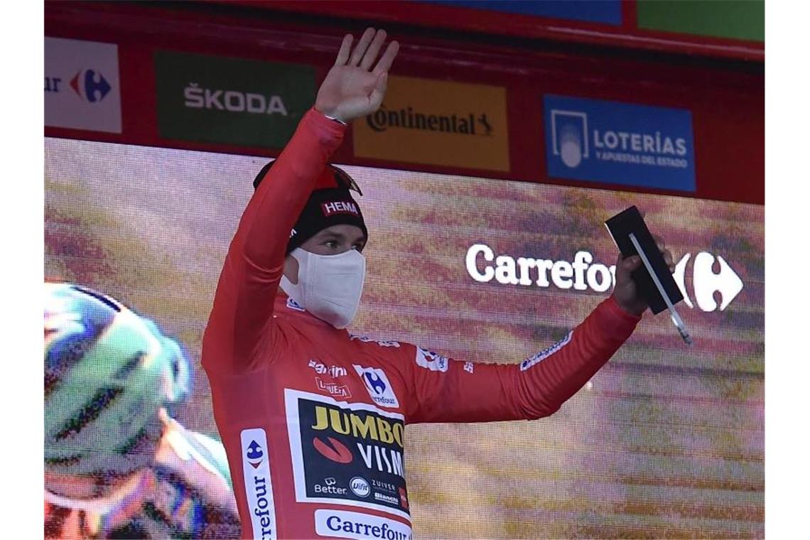 Steht vor dem Gesamtsieg der Vuelta: Primoz Roglic. Foto: Alvaro Barrientos/AP/dpa
