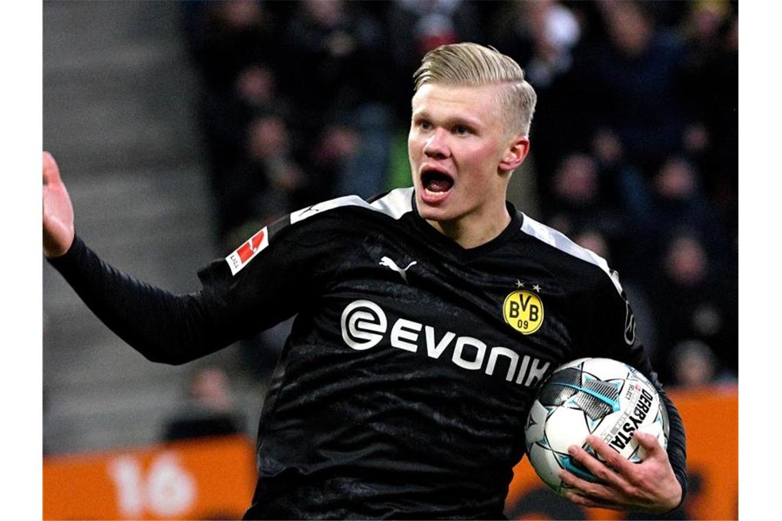 Steht vor seinem Heimdebüt bei Borussia Dortmund: Shootingstar Erling Haaland. Foto: Stefan Puchner/dpa