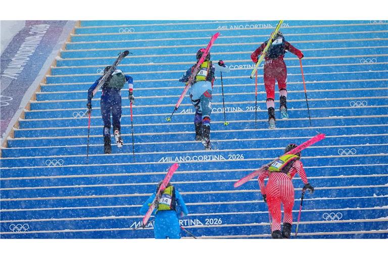 Steiler Aufstieg: Bei den Olympischen Winterspielen wird zum ersten Mal in der Disziplin "Skibergsteigen" um Medaillen gekämpft.