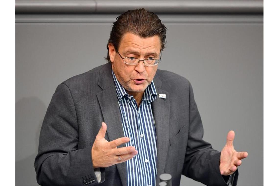 Stephan Brandner (AfD) während einer Sitzung des Bundestages. Foto: Soeren Stache/dpa-Zentralbild/dpa