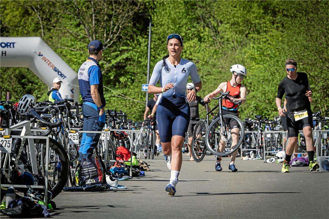 Stephanie Bahr 15. City Triathlon in Backnang am 26.4.2026