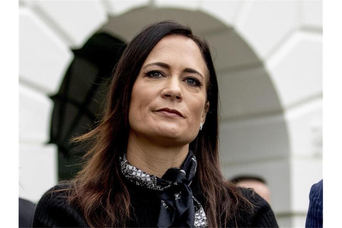 Trump-Pressesprecherin: „Habe Angst, dass er kandidiert“ Stephanie Grisham leitete als Pressesprecherin des Weißen Hauses keine einzige Pressekonferenz. Foto: Andrew Harnik/AP/dpa