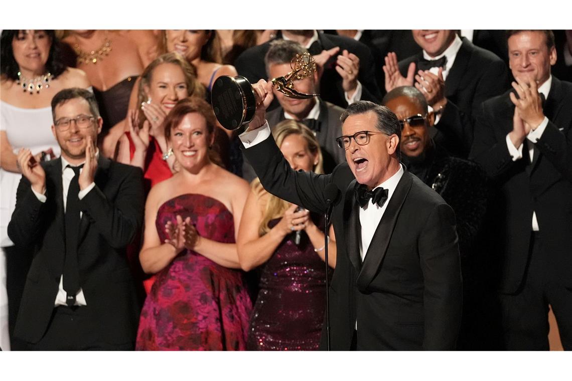Stephen Colbert und sein Team von "The Late Show with Stephen Colbert" gewannen den Preis für die beste Talkshow.