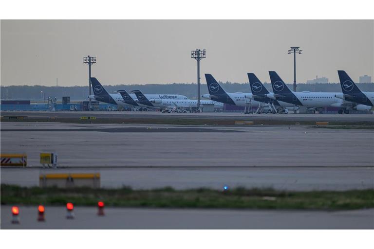 Stillstand bei Lufthansa in Frankfurt.