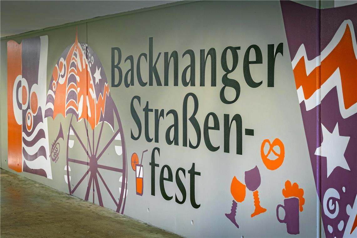 Strassenfest Graffiti in der Unterführung am Backnanger Bahnhof. Foto: Alexander Becher