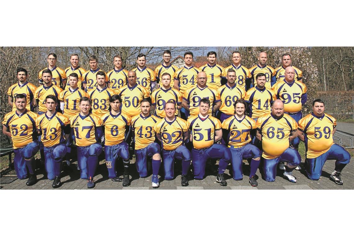 Zum Auftakt ein Heimspiel für die Wolverines Streben nach dem Abstieg aus der Oberliga in der Landesliga einen Mittelfeldplatz an: Die Footballer der Backnang Wolverines. Foto: privat