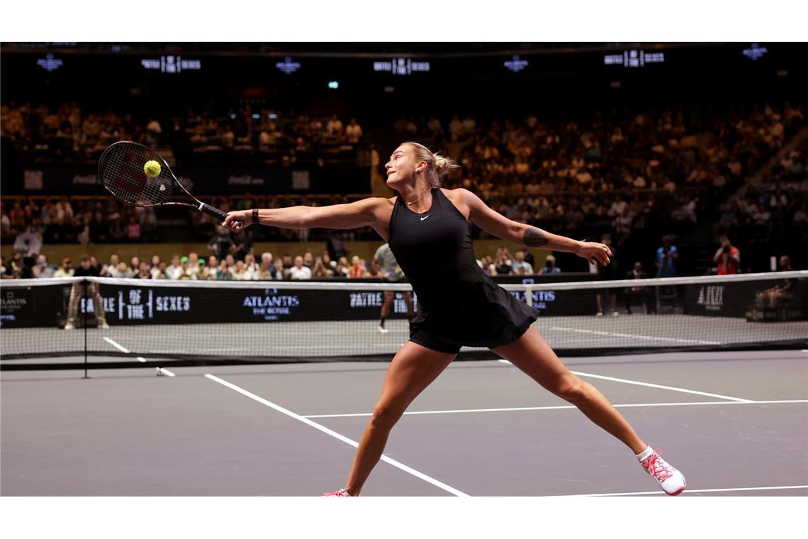 Streckte sich im Duell mit Kyrgios vergeblich: Aryna Sabalenka