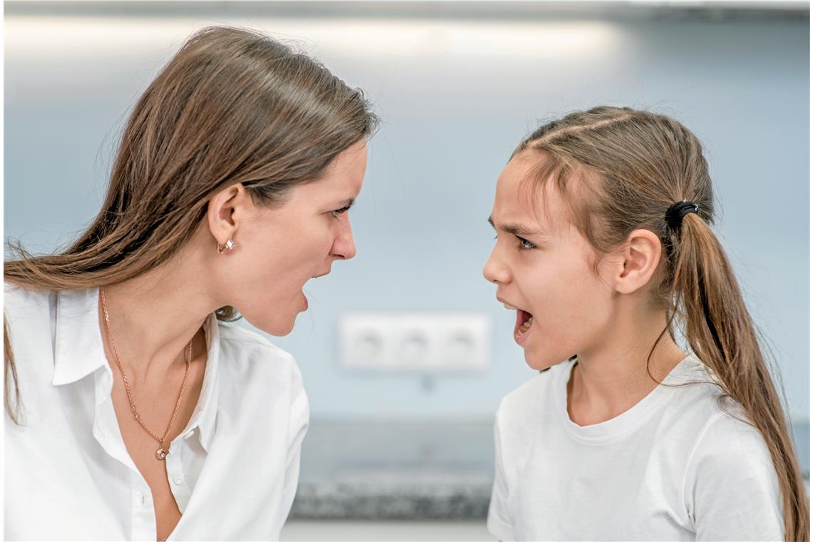 Streit mit starken Worten: Wenn Kinder mit Beleidigungen um sich werfen, sollten Erwachsene keine akzeptierende Haltung einnehmen, es aber auch nicht überproblematisieren. Schließlich verhalten sie sich selbst nicht immer vorbildhaft. Foto: stock.adobe.com/ Ermolaev Alexandrovich