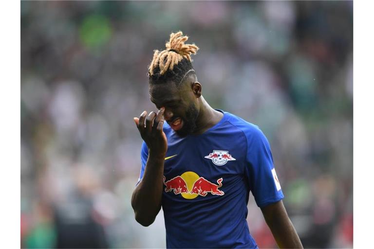 Streitfall: Der mittlerweile für Leeds United gewechselte Ex-Leipziger Jean-Kevin Augustin. Foto: Carmen Jaspersen/dpa