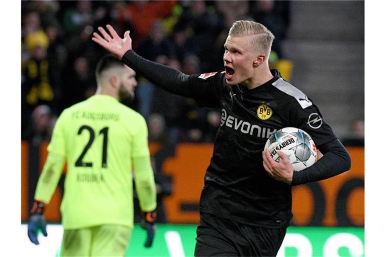 Stürmer Erling Haaland feierte beim BVB einen großartigen Einstand. Foto: Stefan Puchner/dpa