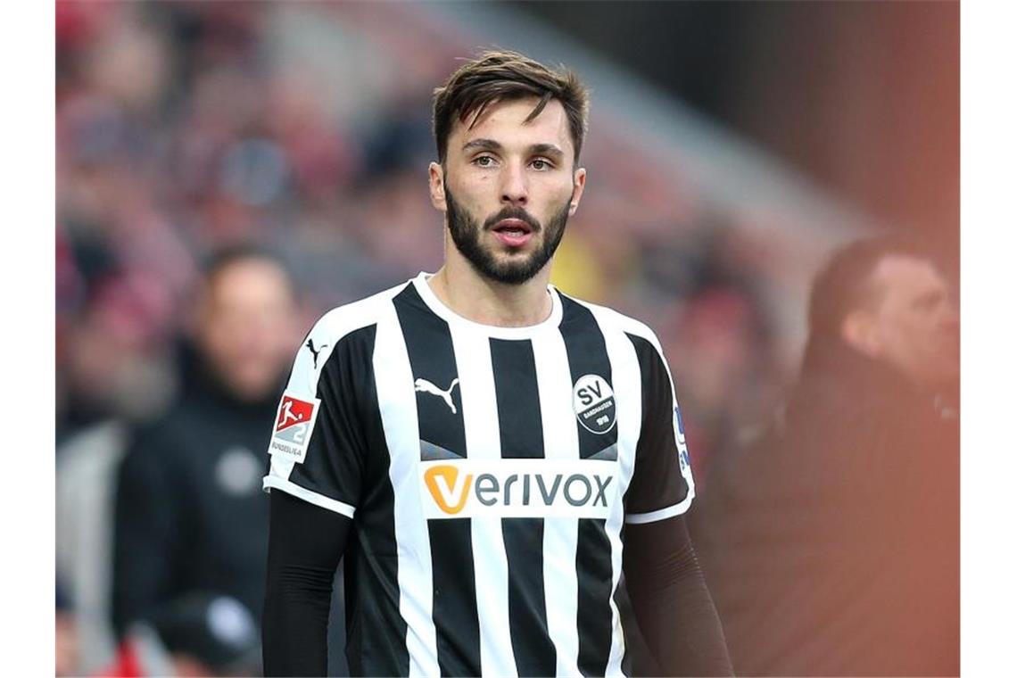1. FC Nürnberg verpflichtet Stürmer Schleusener aus Freiburg Stürmer Fabian Schleusener. Foto: Andreas Gora/Archivbild